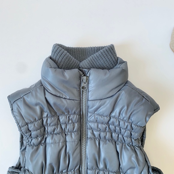 OshKosh Lined Puffer Vest Grey Youth Size 7 - Picture 3 of 5